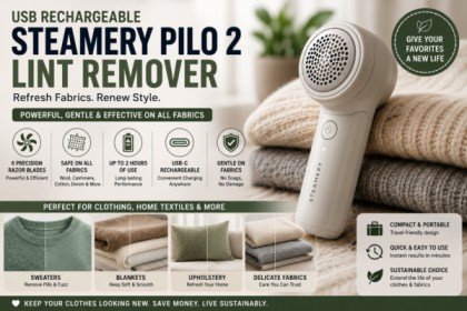 USB Rechargeable Steamery Pilo 2 Lint Remover: A Smart Way to Refresh Clothes and Fabrics