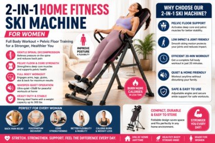 2-in-1 Home Fitness Ski Machine for Women: A Smart Way to Exercise at Home