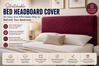 Stretchable Bed Headboard Cover: An Easy and Affordable Way to Refresh Your Bedroom