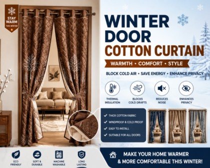 winter door cotton curtain