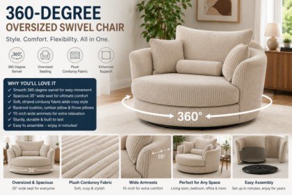 360-Degree Oversized Swivel Chair – Comfort, Features & Buying Guide